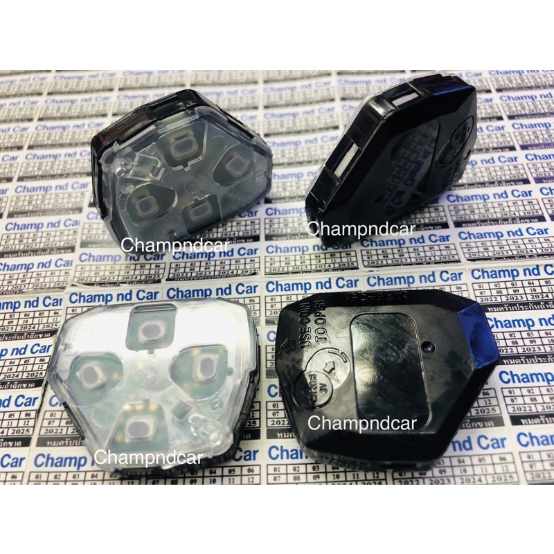 วงจรรีโมทโตโยต้าvigo,Fortuner,Altis,Innova,camry,vios,Yarisตรงรุ่น2,3,4ปุ่มกดหลังสีนำ้เงิน#หลังสีเขี