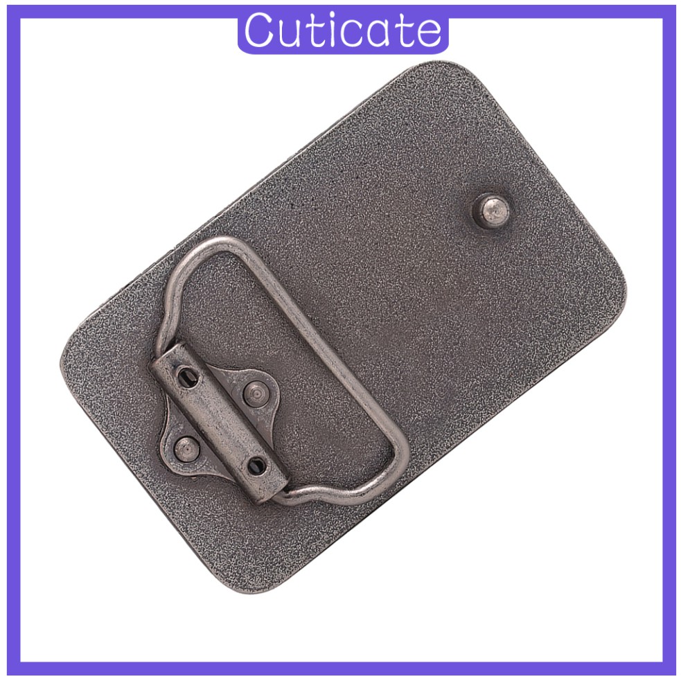 [CUTICATE] เข็มขัดคาวบอย โลหะผสมสังกะสี ทรงสี่เหลี่ยม สไตล์วินเทจ ตะวันตก สําหรับผู้ชาย