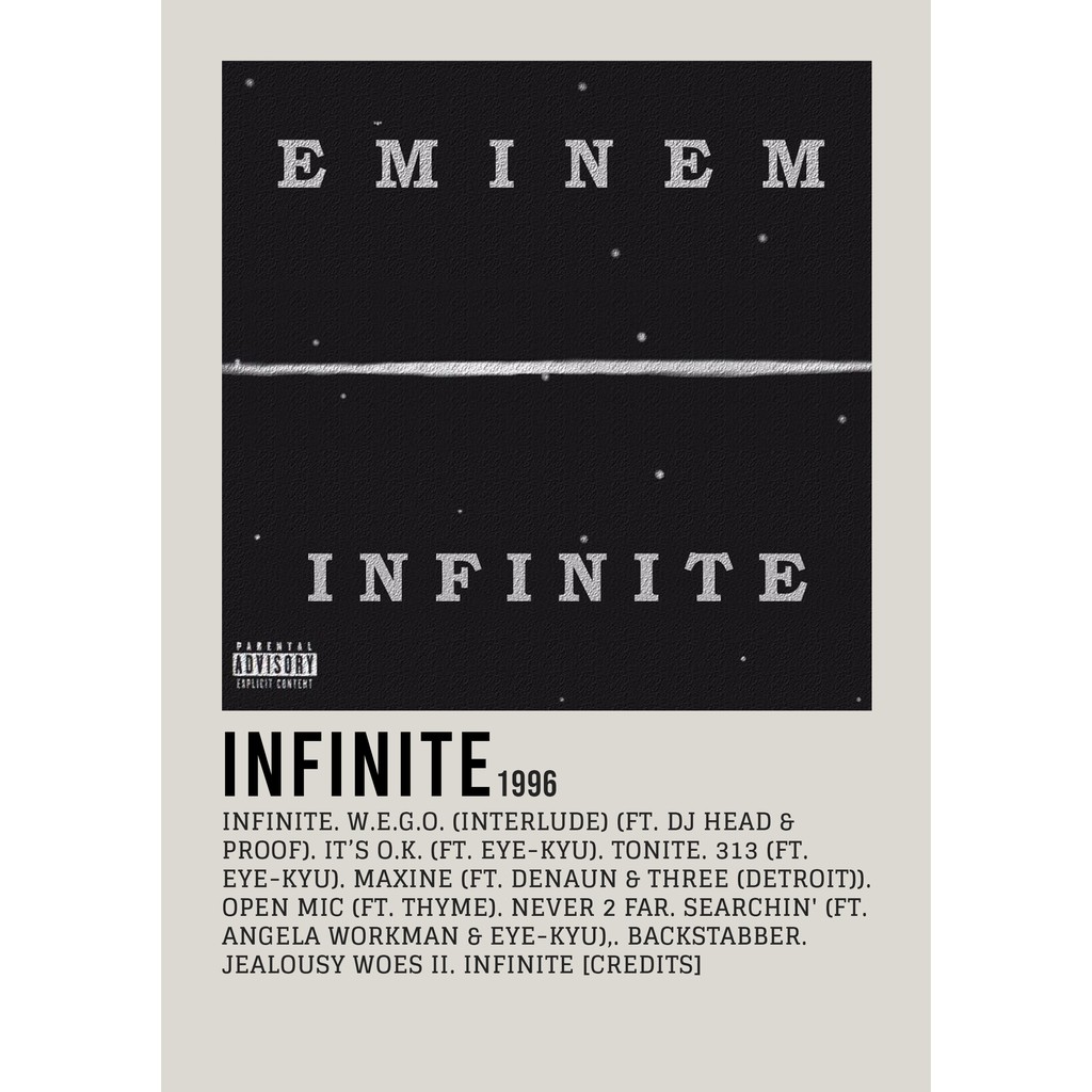 Aesthetic Poster Wall Infinite อัลบั้มโดย eminem rapper อันโด่งดัง