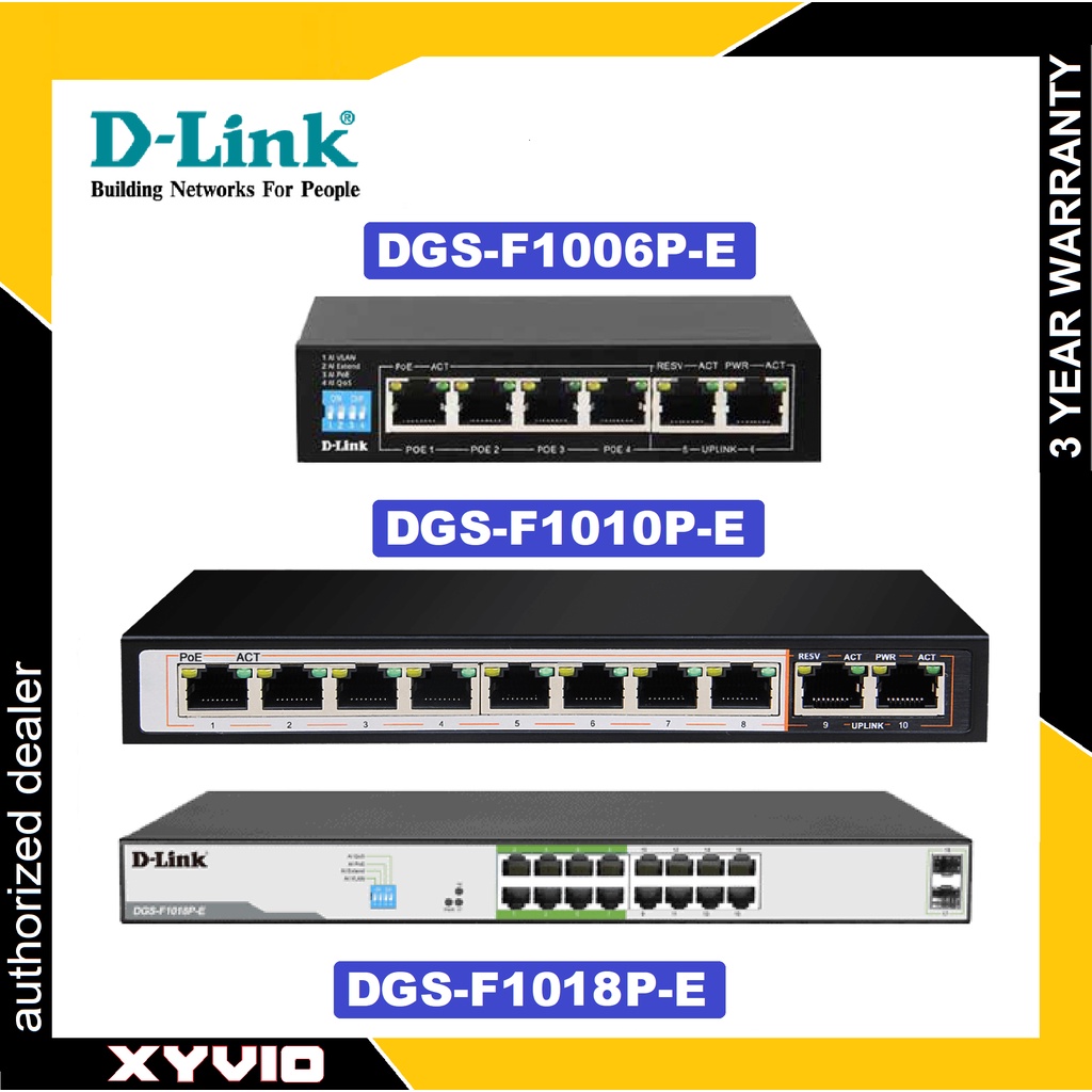D-Link DGS-F1006P-E | DGS-F1010P-E | DGS-F1018P-E | DGS-F1026P-E | DGS-F1100-10PSE 250M 24-Port 1000