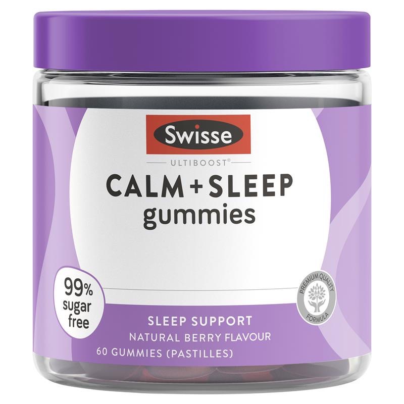 🍇พร้อมส่ง🍇 Swisse CALM + SLEEP gummies เยลลี่ช่วยนอนหลับ ของแท้💯