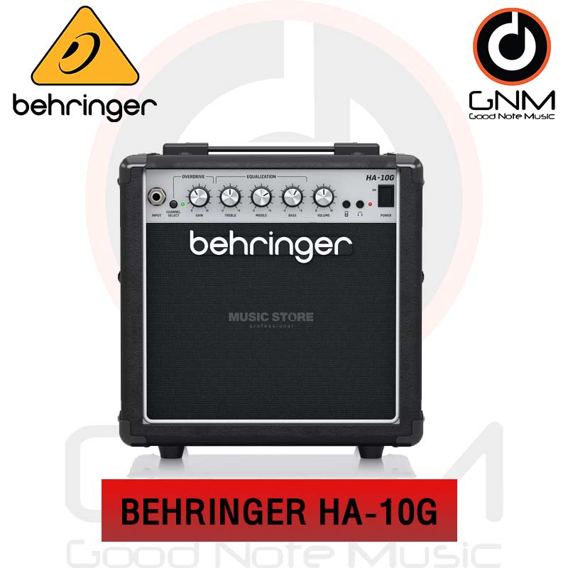 BEHRINGER แอมป์กีตาร์ รุ่น HA-10G (ขนาด 6 นิ้ว 10 วัตต์ 3-band EQ พร้อมเสียงเบส กลาง แหลม เทคโนโลยี 