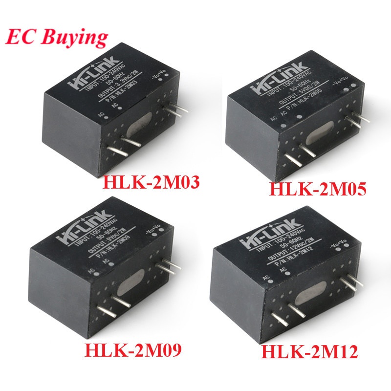อะแดปเตอร์โมดูลพาวเวอร์ ขนาดเล็ก จาก 220v ไป 3.3v 5v 9v 12v Hlk-2M03 Hlk-205 Hlk-2M12 Hlk-2M12 Hlk-2