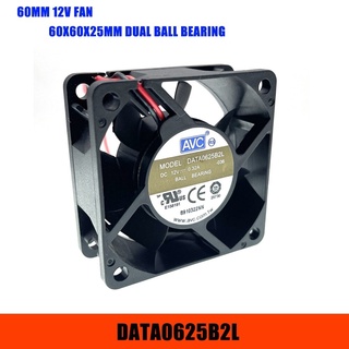 Brand New 60mm 12V Cooling Fan,for AVC DATA0625B2L Dual Ball Bearing 12000RPM Server Inverter Cooling Fan 60X60X25mm 6cm