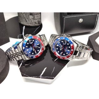 Seikomod GMT Pepsi Special Blue Dial insert in Blue And Red Ceramic