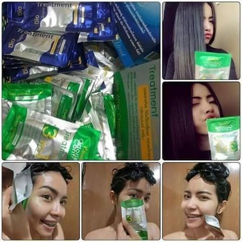 Bio Super Treatment ทรีทเม้นต์บำรุงผม เขียว น้ำเงิน