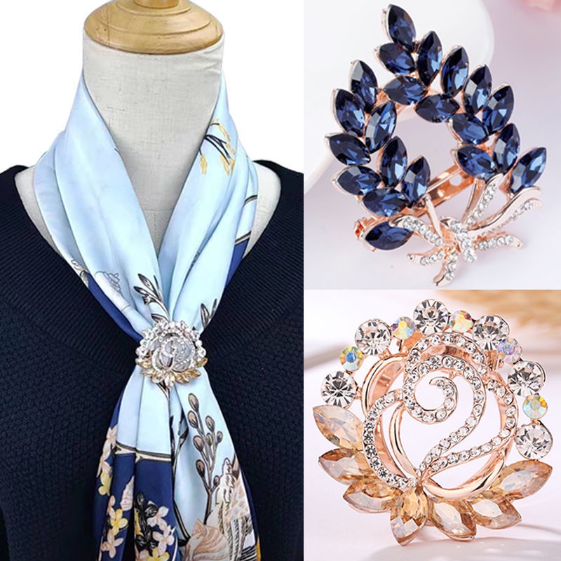 Multi-use แหวน Tudung Pin เข็มกลัด 2 in 1 Bawal คลิป Tunung Cincin Tudung Bawal Kerongsang ผ้าพันคอแหวนผ้าคลุมไหล่หัวเข็มขัด Tudung