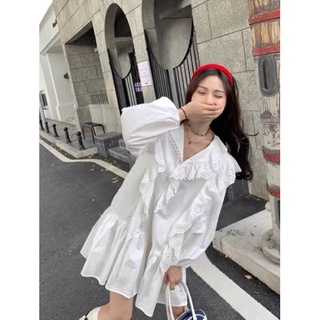 🤍🕊🤍white lace minnie dress🤍🕊🤍 ป้ายypy