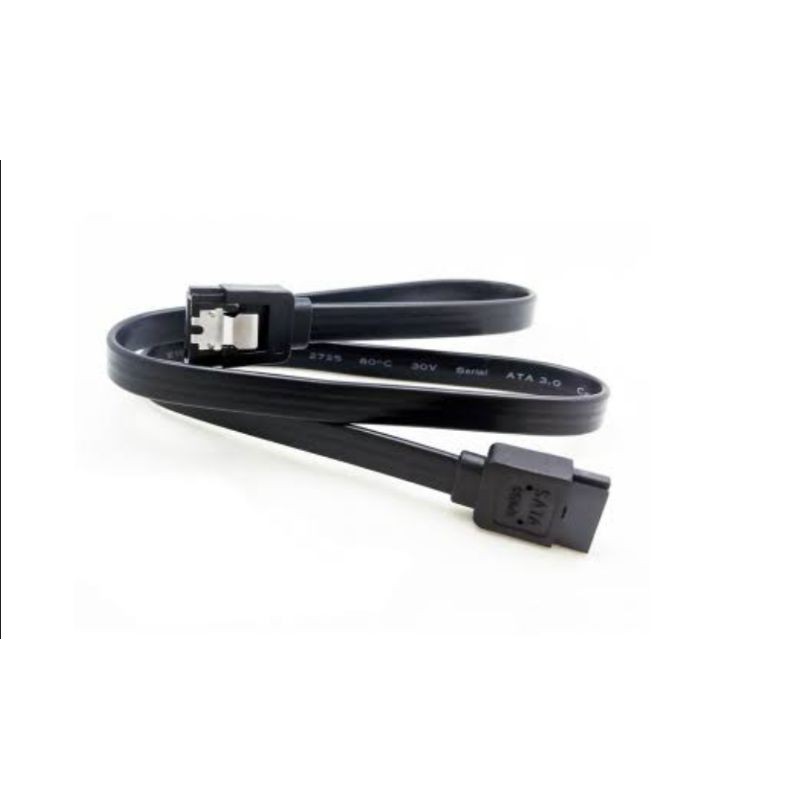สาย SATA CABLE IIIสีดำแบบกริ้ปล้อค