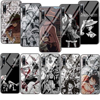 Sl91 เคสโทรศัพท์มือถือกระจกนิรภัย TPU แบบนิ่ม ลายอนิเมะ One piece สําหรับ Xiaomi Redmi Note 6 Pro Note 8 Pro Note 8T