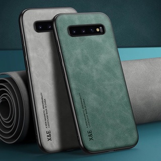 สําหรับ Samsung Galaxy S10 S10 + S10e S9 Plus หรูหรา กันกระแทก ธุรกิจ ย้อนยุค เคสนิ่ม