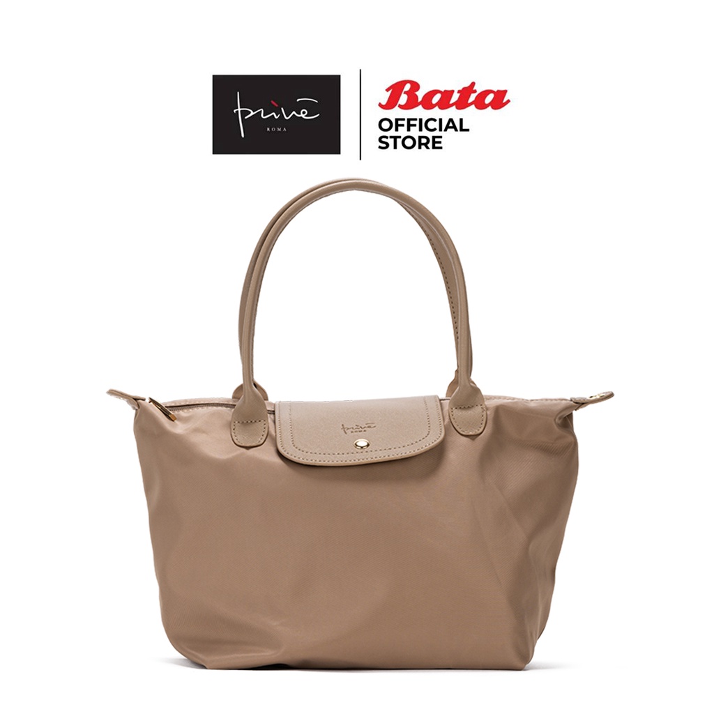 Bata บาจา ยี่ห้อ Prive  กระเป๋ามีสายสะพายไหล่ ผ้าไนล่อน มีหูจับ สำหรับผู้หญิง รุ่น Chloezy สีเทาน้ำต