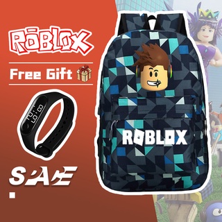 Roblox กระเป๋าเป้สะพายหลัง กระเป๋านักเรียน พิมพ์ลายการ์ตูนอนิเมะ สไตล์ตาข่าย ลําลอง สําหรับผู้ชาย ผู้หญิง