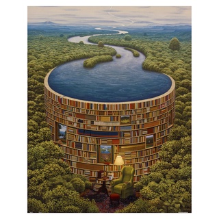 PINTOO: Jacek Yerka - Bibliodame (2000 Pieces) [Plastic Jigsaw Puzzle]