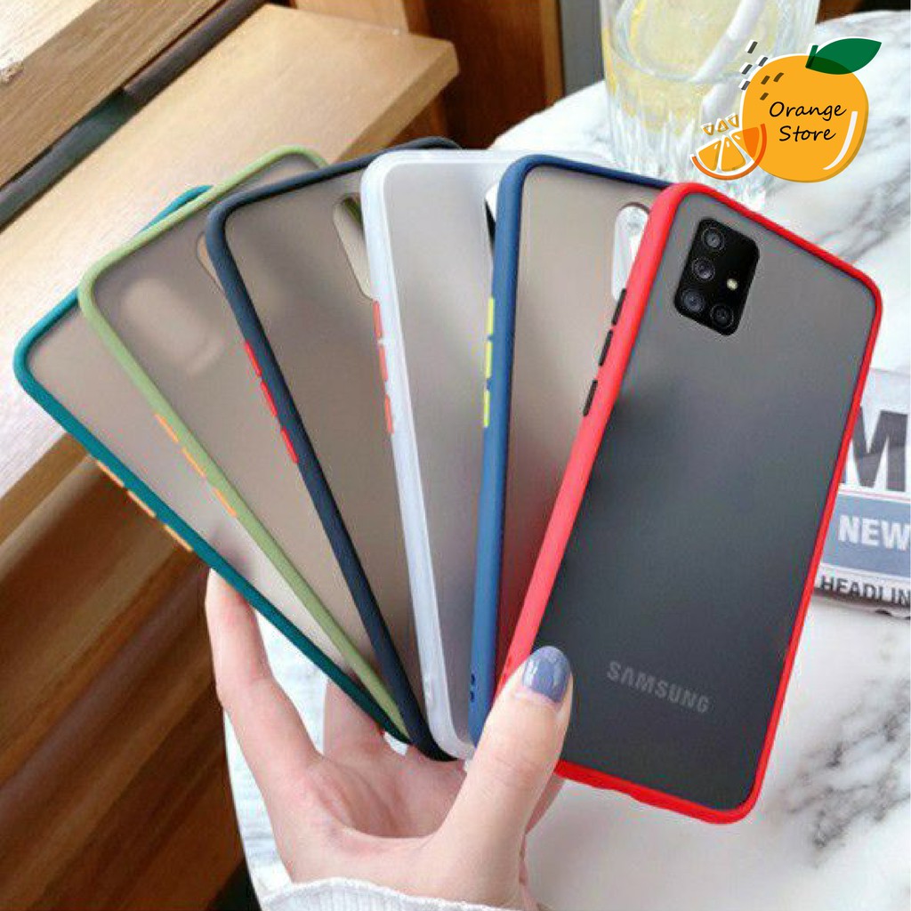 (พร้อมส่งจากไทย) เคส Samsung TPU ขอบสีหลังด้าน A02 A10 A10s A20/A30 A20s A21S A30s/A50/A50s A70 A11 A91