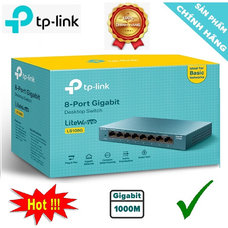 Tplink LS108G Gigabit 8-Port Switch Network Switch เคสโลหะ