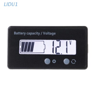 Lidu1 12V / 24V / 36V / 48V จอแอลซีดีกรดตะกั่วลิเธียมแบตเตอรี่ตะกั่ววัดแรงดันไฟฟ้าโวลต์มิเตอร์รถจักรยานยนต์สกูตเตอร์ไฟฟ้า