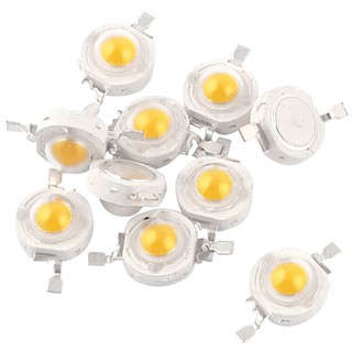 ลูกปัดหลอดไฟ LED Emitters โทนแสงอุ่น 2 Pin 3W 100-110Lm 10ชิ้น GH