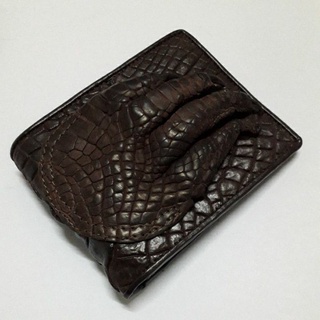 crocodile wallet lacing baby  pawcrocodile กระเป๋าสตางค์เท้าจระเข้แท้