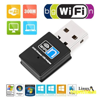 Emprichman อะแดปเตอร์ไร้สาย 300Mbps Usb Wi - Fi Wlan 802 ดองเกิล 11 B / G / N Lan