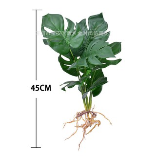 ต้นไม้ปลอม มอนสเตร่า รุ่น45ซม. มีราก เกรดพรีเมี่ยม เหมือนจริงมาก