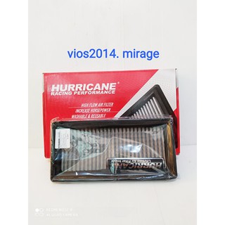 Hurricane กรองอากาศแต่ง กรองเปลือย vios 2014  / mirage  สแตนเลส