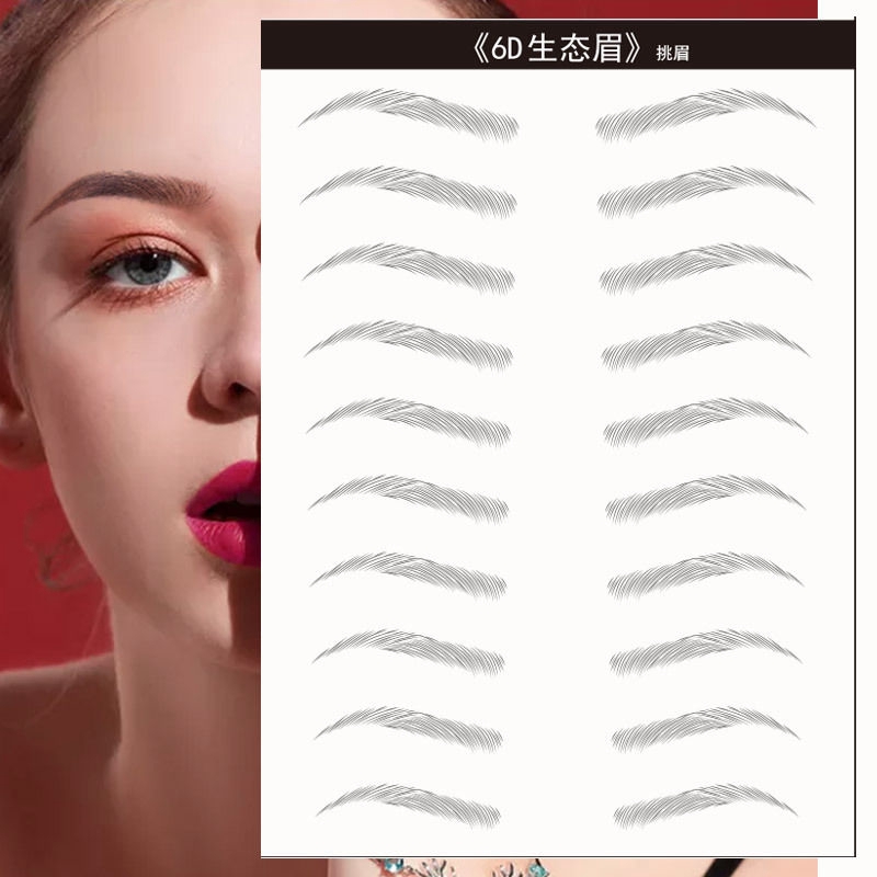 Embroidered eyebrows at one time 3D imitation ecological eyebrows semi ...