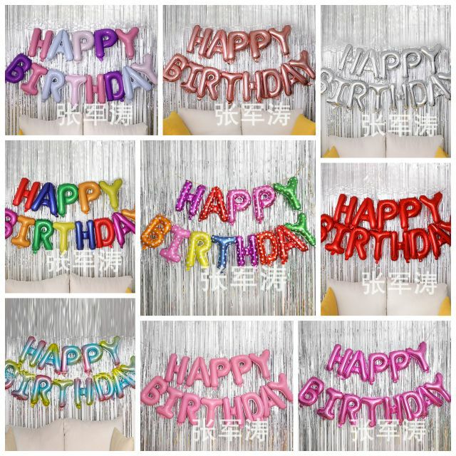 ตัวอักษรฟอยล์ Happy birthday ส่งของทุกวัน