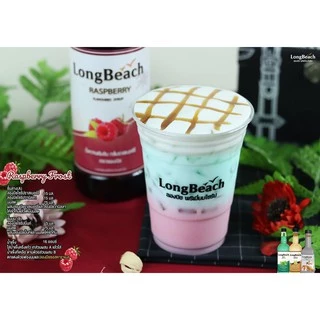ลองบีชไซรัปราสเบอร์รี่ (740 ml.) LongBeach Raspberry Syrup น้ำเชื่อม/ น้ำหวาน/ น้ำผลไม้เข้มข้น