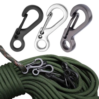 คาราบิเนอร์ ตะขอพวงกุญแจ อลูมิเนียม ขนาดเล็ก Paracord Carabiner Edc 1 ชิ้น