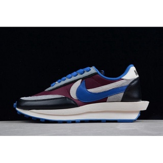 Undercover x Sacai x Nike LDWaffle Night Maroon Team Royal รองเท้าวิ่ง DJ4877-600