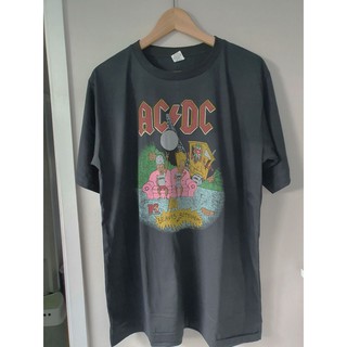 เสื้อยืดสีขาวACDC Beavis Butthead T-shirt เสื้อยืดS-4XL