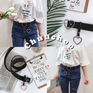 พร้อมส่ง ถูกที่สุด(C319) 🍑 Mini heart korean belt เข็มขัดหัวใจสไตล์เกาหลี แต่งห่วงห้อย น่ารักมากๆ