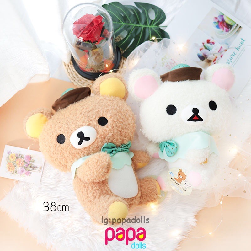 ริลัคคุมะ คุมะ ตุ๊กตาริลัคคุมะ ขายเป็นคู่ Rilakkuma ChocolateMint มือ1 ของแท้นำเข้าจากญี่ปุ่น Papado