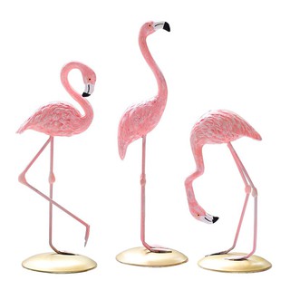 ตุ๊กตาเรซิ่น flamingo สีชมพู