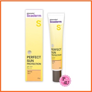 🚚ส่งไว🚚 Scaderm Perfect Sun Protection 30 กรัม กันแดดอย่างดี สีเนื้อ/สีขาว ครีมกันแดดเนื้อมูส