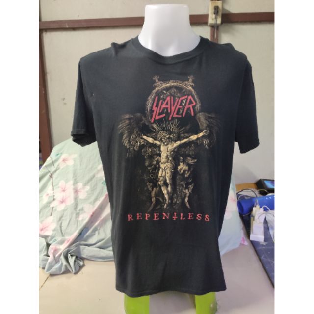 เสื้อยืดมือสอง วง Slayer ปี2018 ลิขสิทธิ์แท้ นำเข้าจากUsa