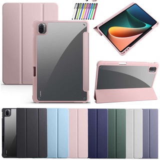 สําหรับ Xiaomi Mi Pad 5 / Xiaomi Mi Pad 5 Pro 11 นิ้ว สมาร์ทหนัง ขาตั้ง เคสใส ฝาหลัง