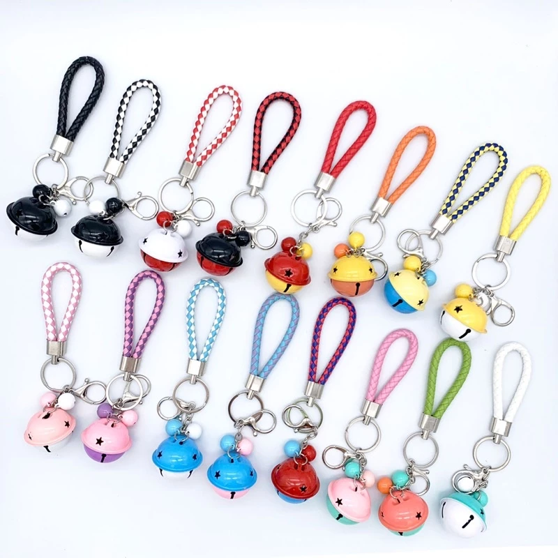 🔥9B“พร้อมส่งจ้า”🔥！มีให้เลือกถึง 16 สี！！ใหม่ เชือกหนัง bell พวงกุญแจ lobster bell พวงกุญแจ จี้สร้างสรรค์ PSLDysk