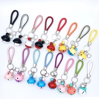 🔥9B“พร้อมส่งจ้า”🔥！มีให้เลือกถึง 16 สี！！ใหม่ เชือกหนัง bell พวงกุญแจ lobster bell พวงกุญแจ จี้สร้างสรรค์ PSLDysk