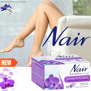 Nair Salon Divine Sensitive Wax for Delicate Areas 100g ครีมแว็กซ์กำจัดขนสูตรอ่อนโยนพิเศษสำหรับใบหน้าและบริเวณผิวบอบบาง