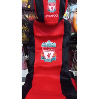 Liverpool FC. (ชุดรวม 6 ชิ้น) หุ้มเบาะเบาะรถยนต์แบบเต็มตัว +หัวเบาะ+ครอบพวงมาลัย+เกียร์