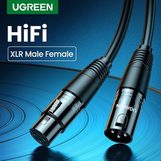 Ugreen XLR สายเคเบิลคาราโอเกะ ไมโครโฟน เสียง แคนนอน ปลั๊ก XLR สายต่อขยาย มิกโครฟอน สําหรับเครื่องขยายเสียง เครื่องมิกเซอร์ XLR