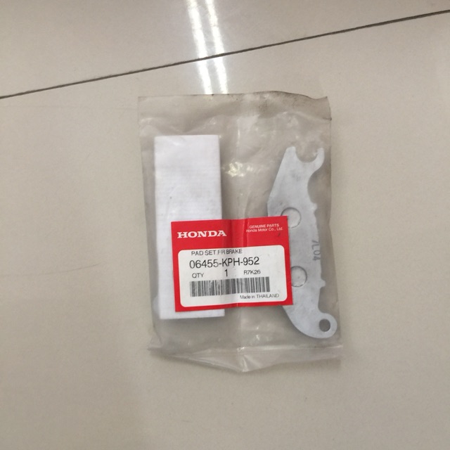 ชุดผ้าดิสค์เบรคหน้า เวฟ125 06455-KPH-952 อะไหล่แท้ฮอนด้า