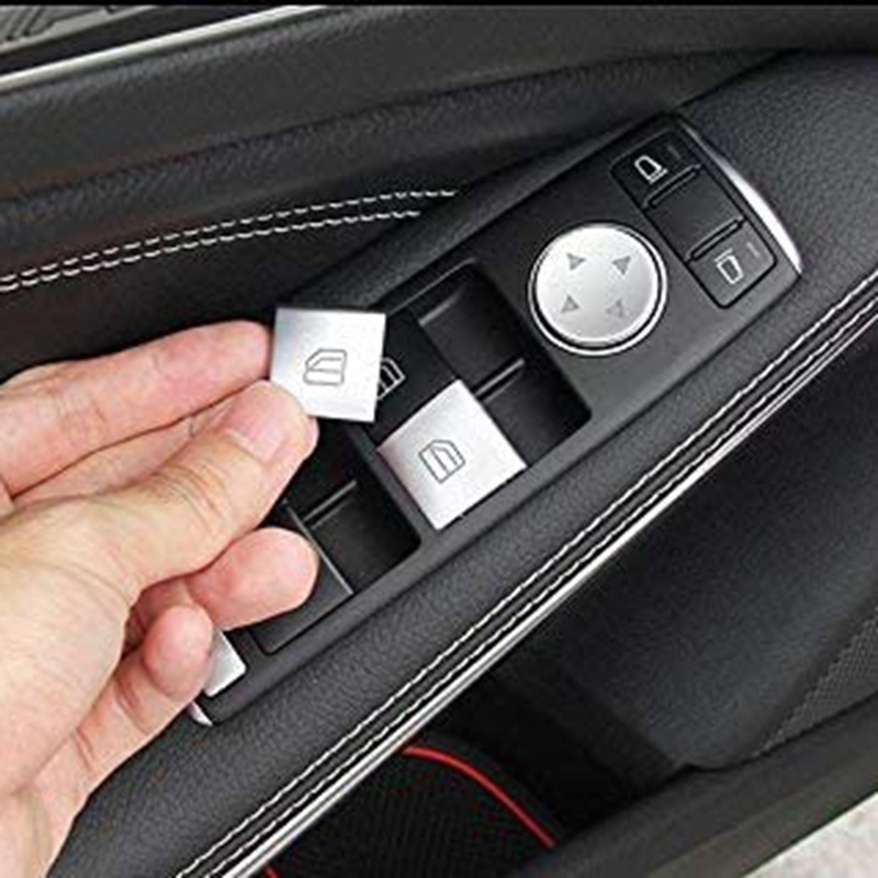สติกเกอร์ติดปุ่มสวิตช์หน้าต่าง ที่พักแขนประตูด้านใน สําหรับ Benz GLK ML GL a B C E G Class W204 W212 W246 W166 X166 ราคา ถูกที่สุด ดีลบีเคเค แกลเลอรีภาพที่ 5