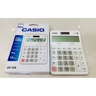 Casio DX-12B สีขาว เครื่องคิดเลขตั้งโต๊ะ 12หลัก ของใหม่ ของแท้