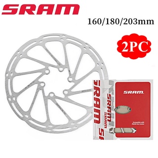 Sram ดิสก์เบรกโรเตอร์ 160 มม. 180 มม. 203 มม. 6 สลักเกลียว สําหรับจักรยานเสือภูเขา SHIMANO 2 ชิ้น