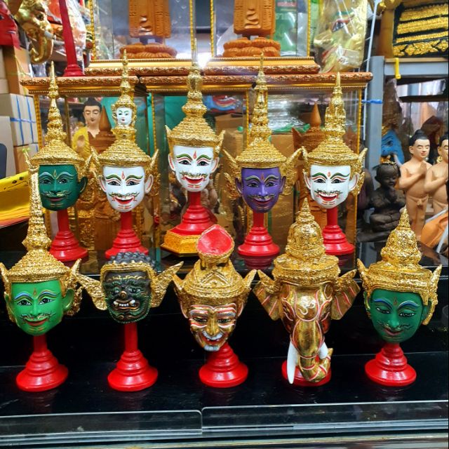 ชุด10เศียรครู  งานปิดทอง เขียนหน้าสวยงาม