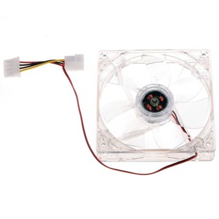 LED Light PC Computer CPU Cooling Cooler Case Fan 4Pin DC 12V 120mm P0.33 (สีใส)