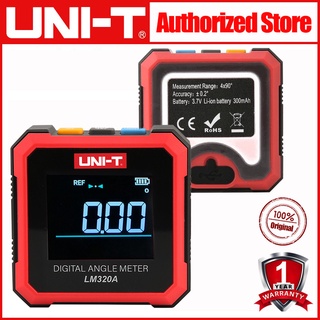 Uni-t LM320A LM320B เครื่องวัดมุมอิเล็กทรอนิกส์ โปรแทรกเตอร์ดิจิทัล แม่เหล็ก เอียง มิเตอร์ เครื่องทดสอบมุม กล่องเอียง ไฟแบ็คไลท์